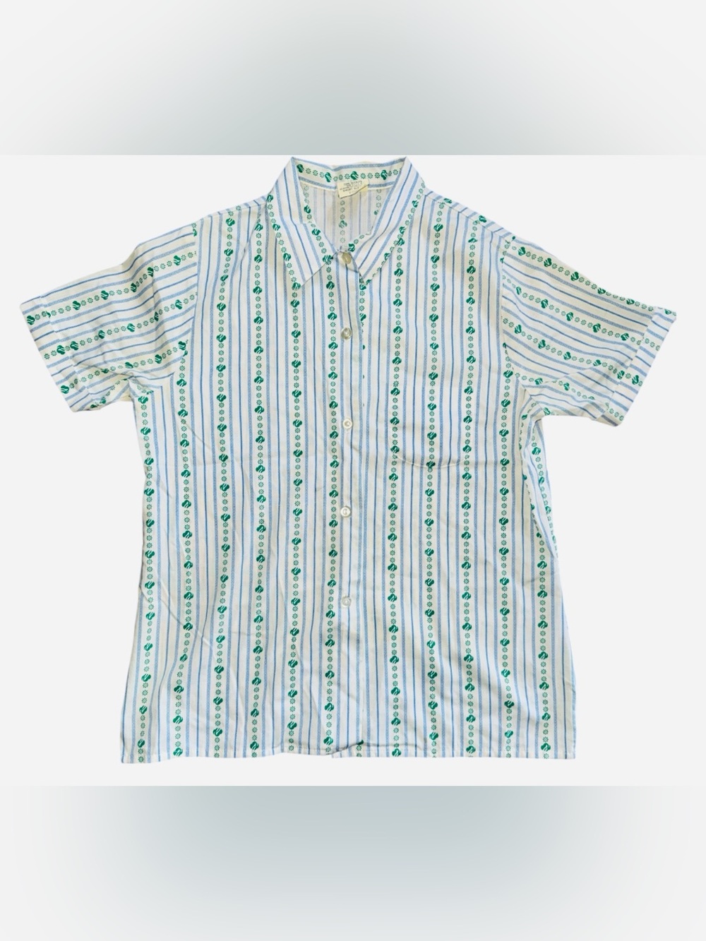 Vintage Authentic Official Girl Scout Junior Uniform SS Blouse Shirt Size 14